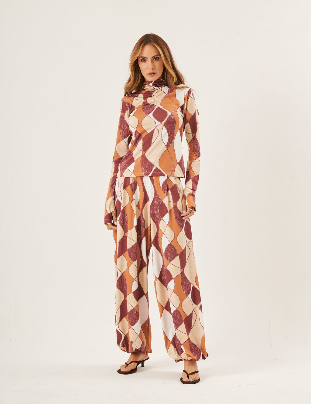 Conjunto Cecilia Estampa Malbec