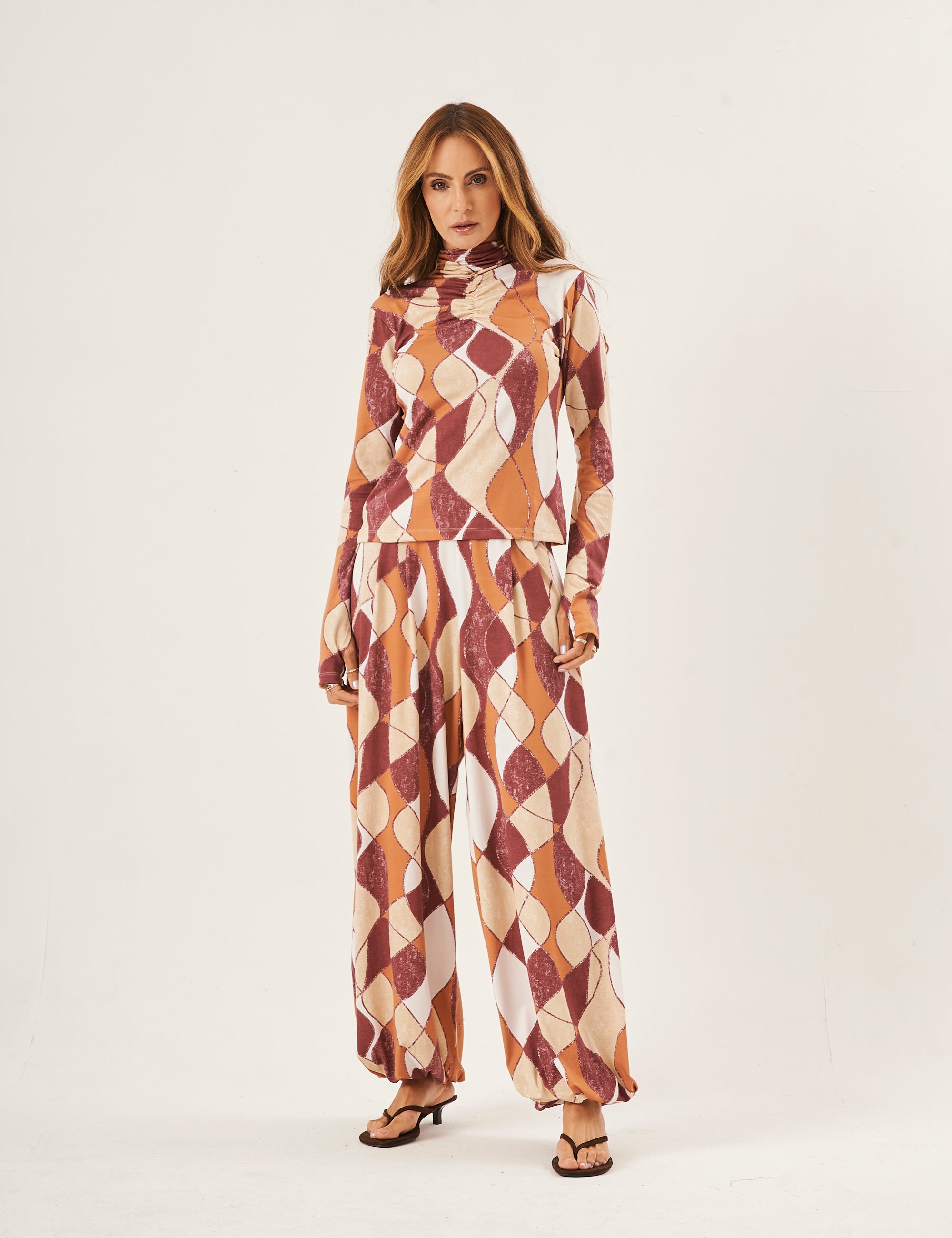Conjunto Cecilia Estampa Malbec