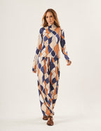 Conjunto Cecilia Estampa Azul Marinho