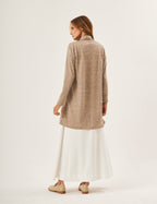 Cardigan Curto Lãzinha Bege