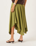 Saia Midi Eloá Verde Oliva
