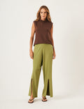 Conjunto Blusa Ayla Marrom e Calça Florence Verde Olivia