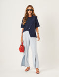 Conjunto Blusa Cora Azul Marinho e Calça Florence Azul Céu