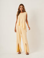 Conjunto Florence Amerelo Manteiga