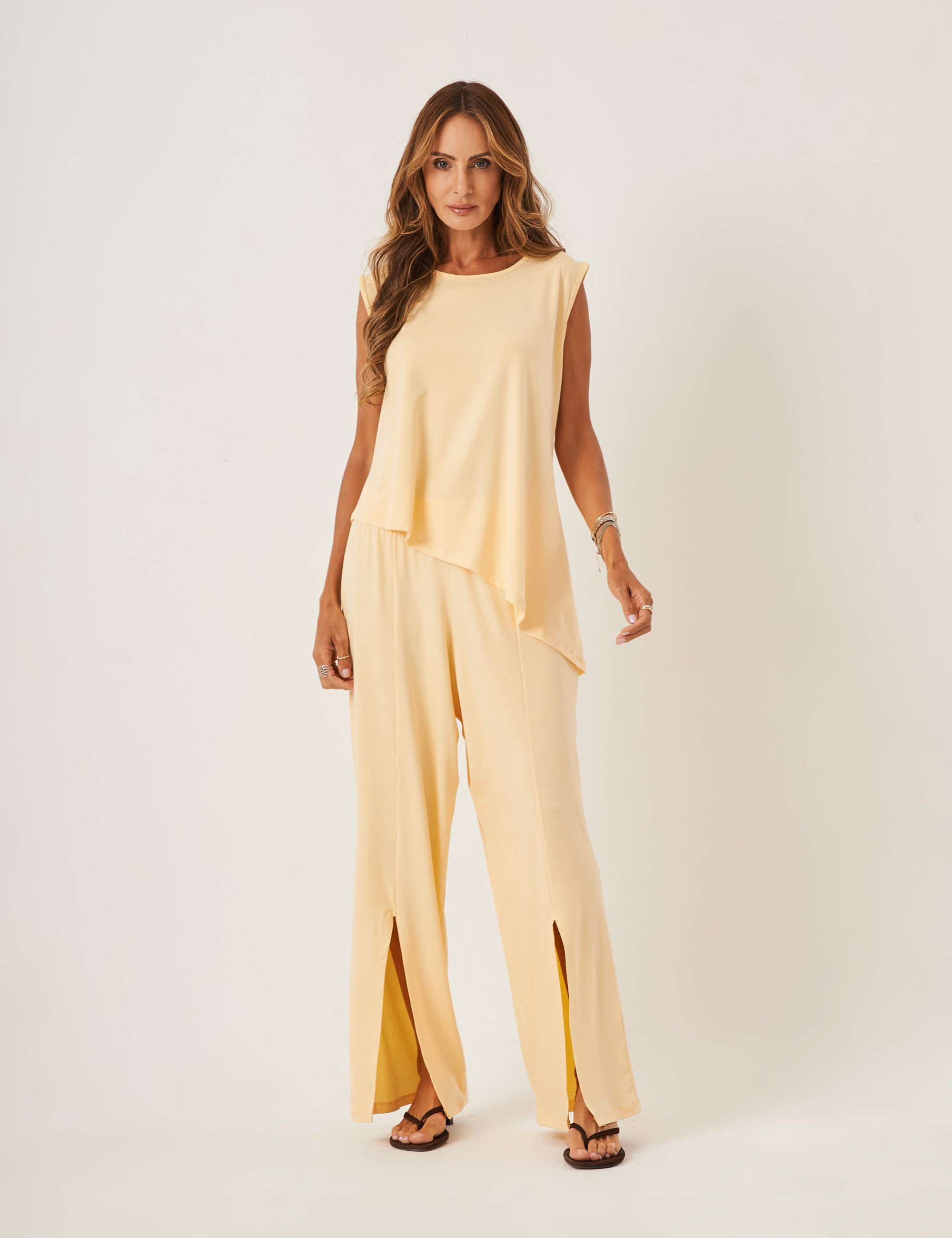 Conjunto Florence Amerelo Manteiga