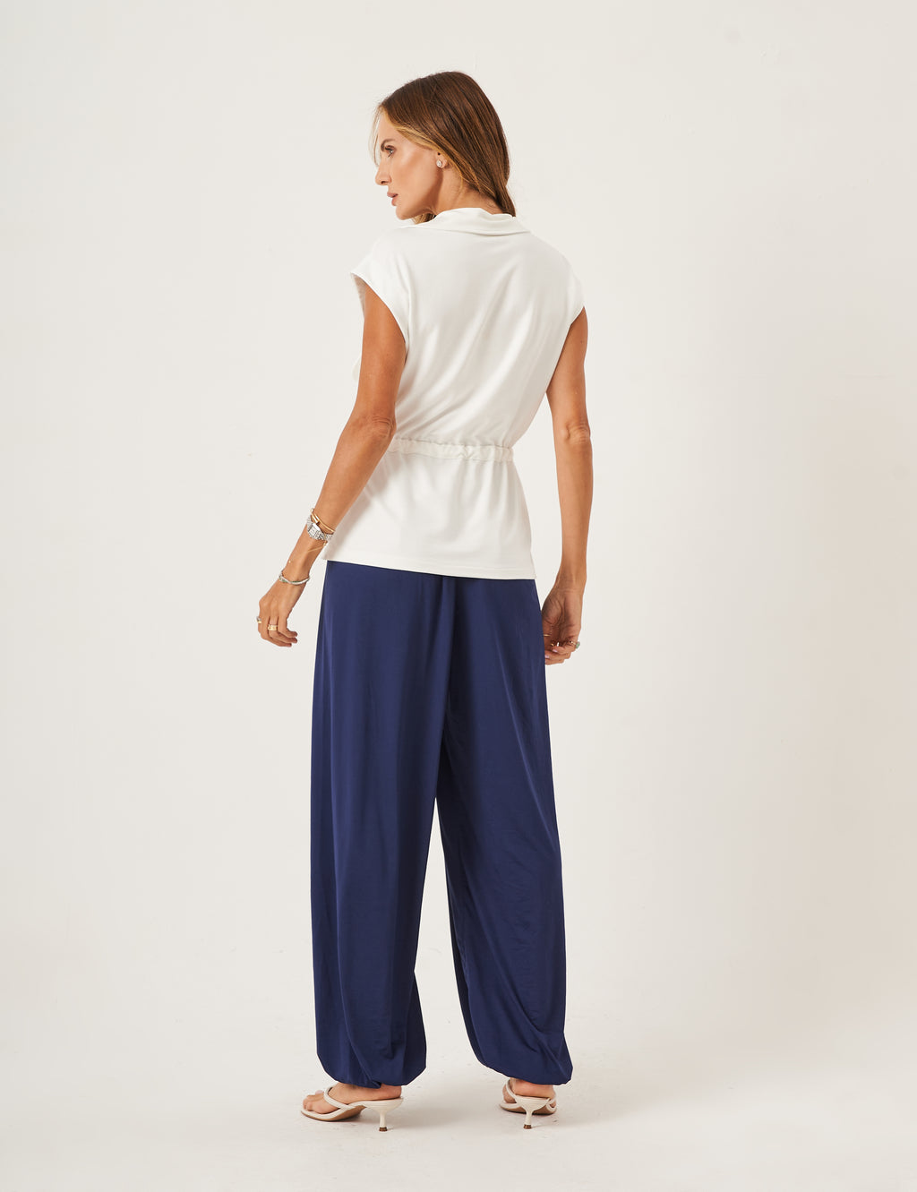 Conjunto Colete Havanna Off White e Calça Aladin Marinho