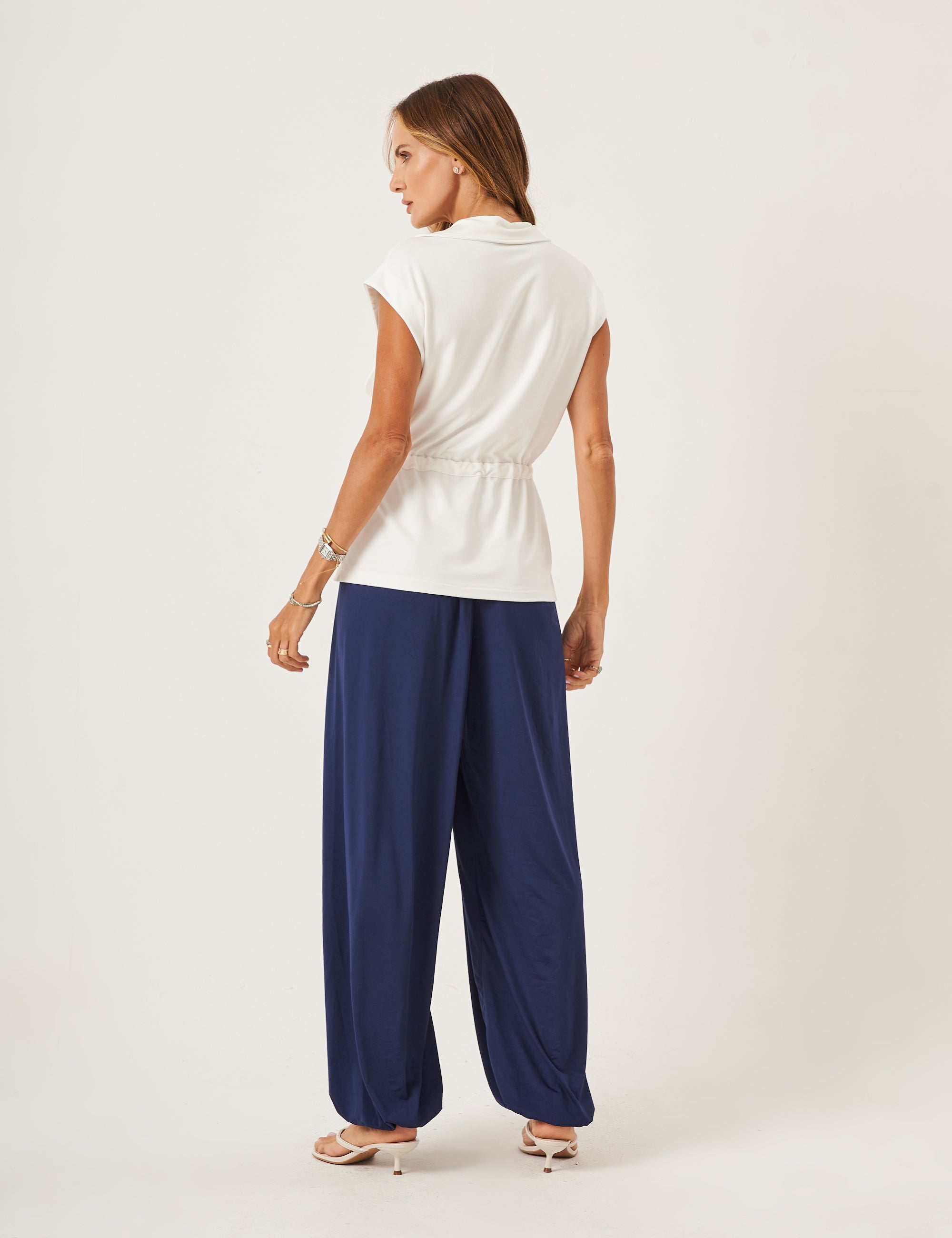 Conjunto Colete Havanna Off White e Calça Aladin Marinho
