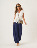 Conjunto Colete Havanna Off White e Calça Aladin Marinho