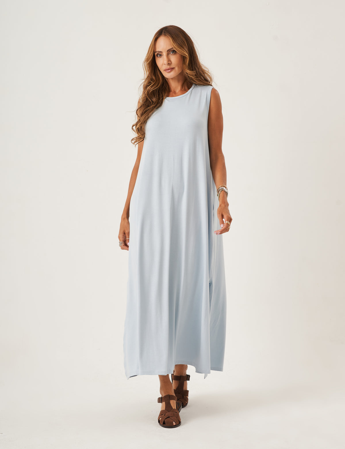 Vestido Longo Clara Azul Ceu