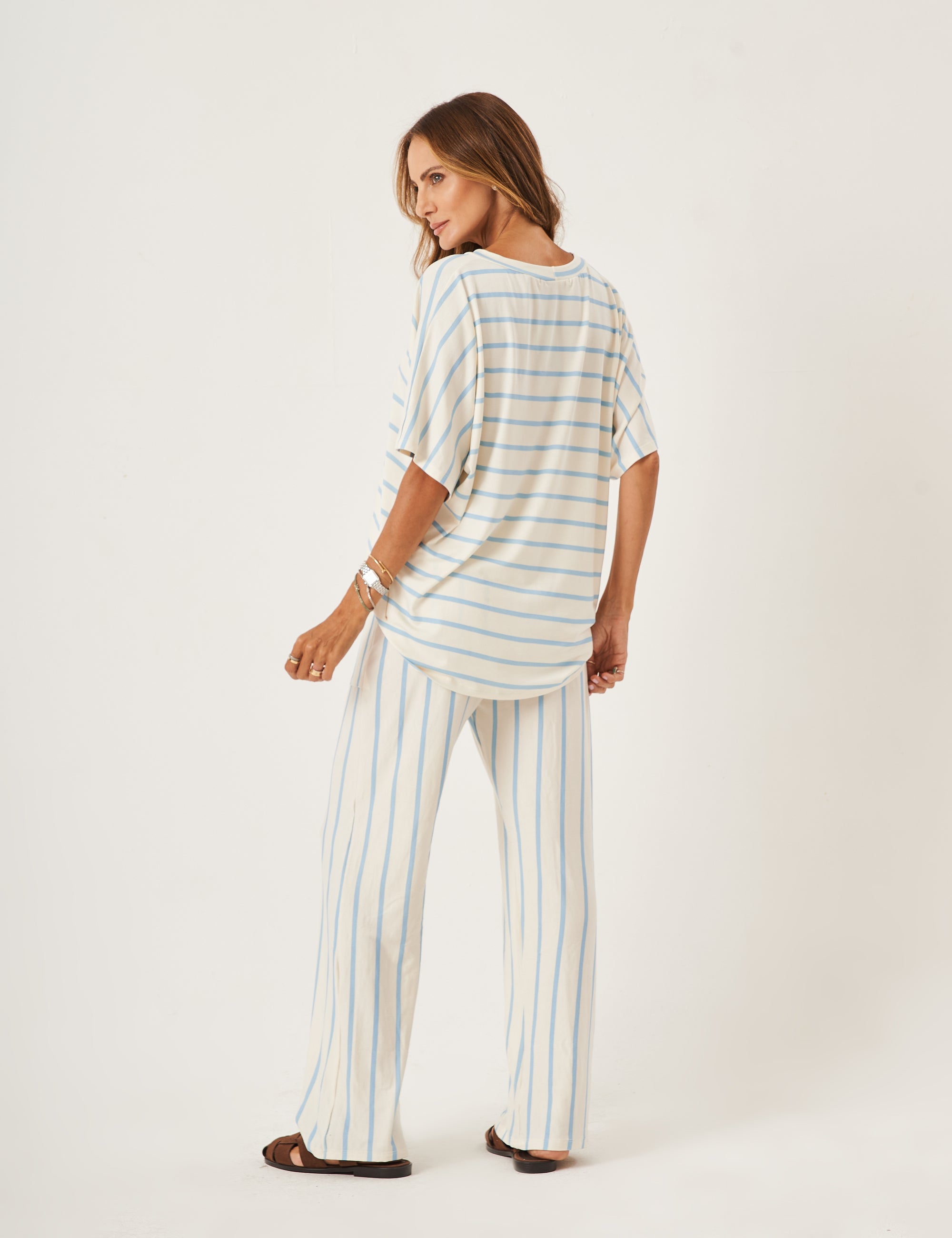 Conjunto Elisa Listras Azul Ceu