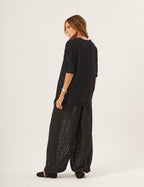 Conjunto Blusa Chiara e Calça Aladin Renda Preta