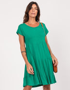Vestido Curto Manuela Verde Bandeira