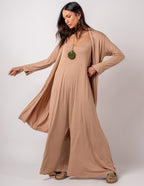CONJUNTO VERONICA BEGE E CARDIGAN BEGE