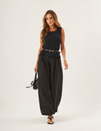 Conjunto Regata Ayla Preta e Calça Aladin Renda Preta