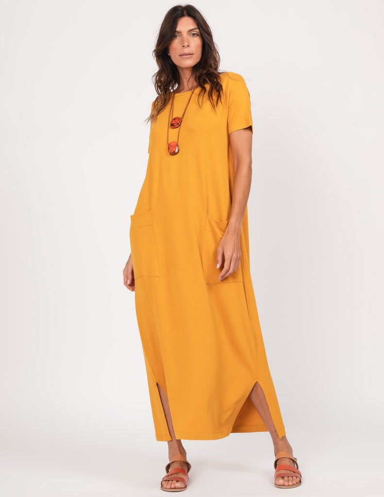 Vestido Paolla mostarda