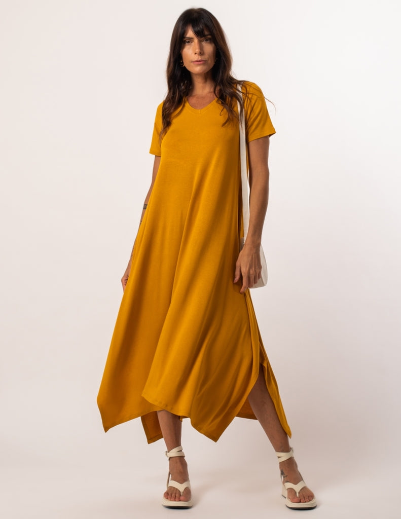 Vestido Aretha Mostarda
