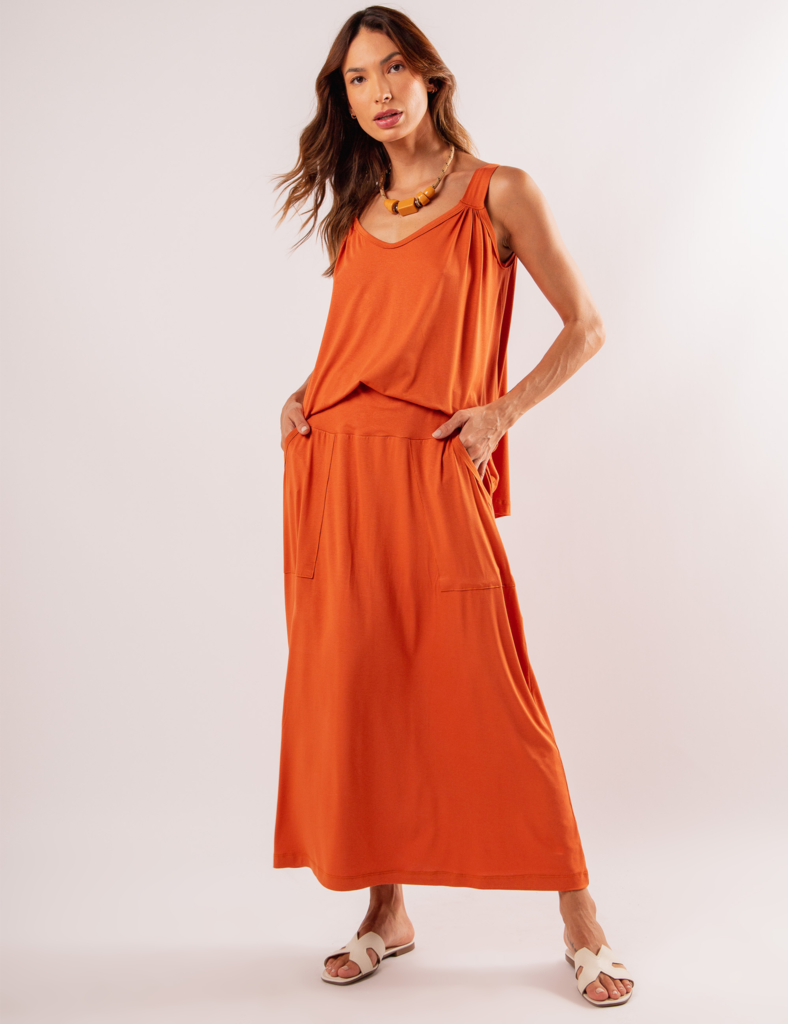 BLUSA REGATA ATENAS TERRACOTA