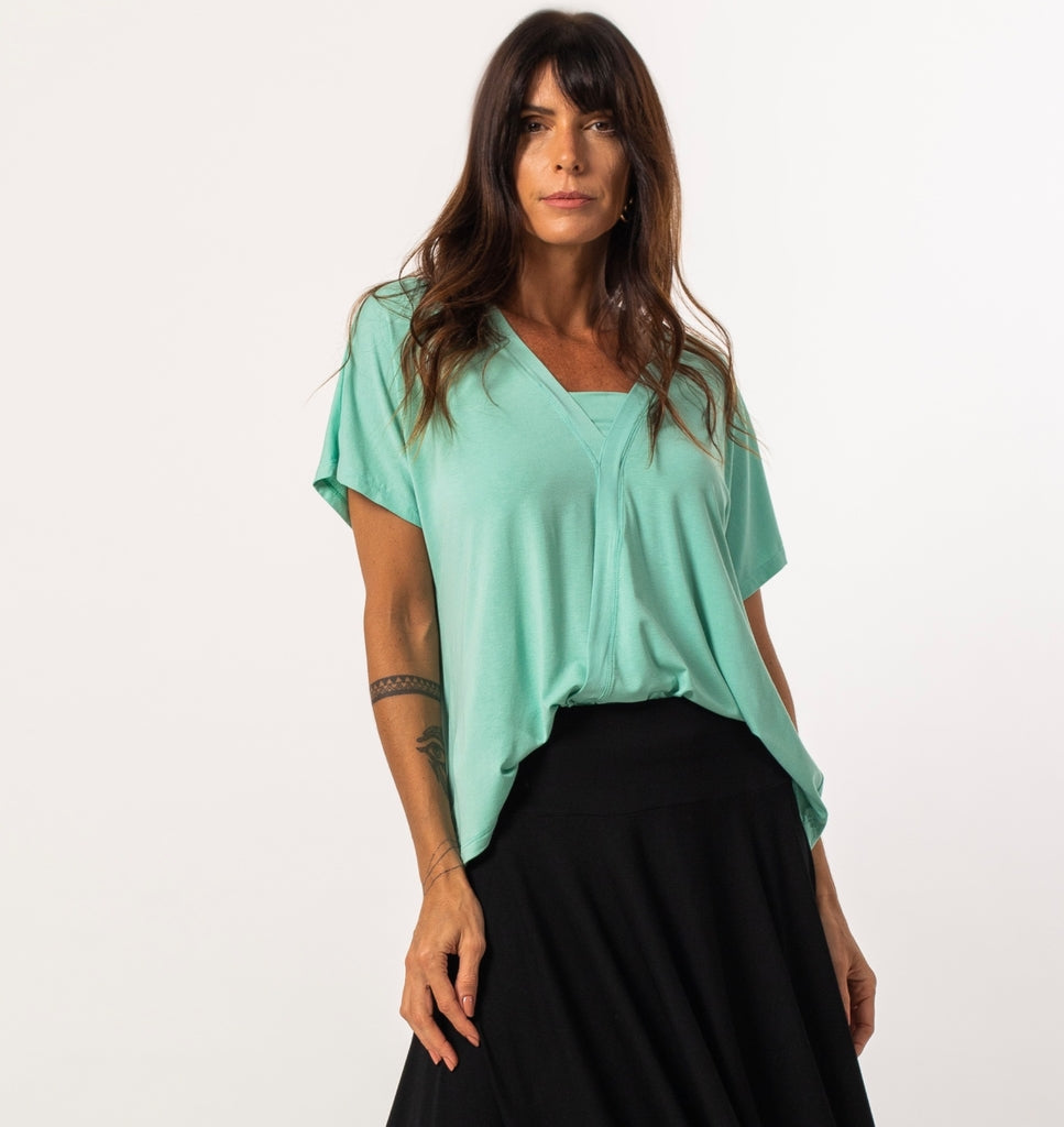 Blusa Transpassada Pistache