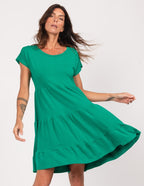 Vestido Curto Manuela Verde Bandeira