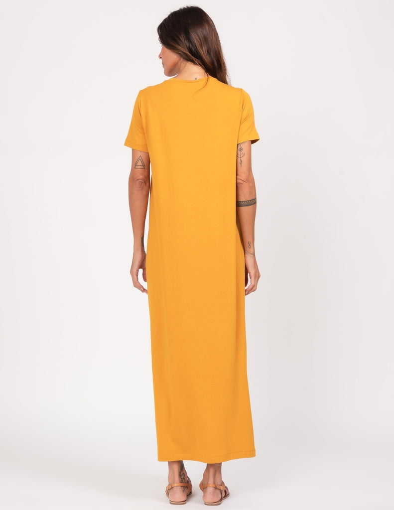 Vestido Paolla mostarda