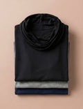 Kit Blusa Gola Boba Oversized: Preto, Mescla e Azul Marinho