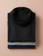 Kit Blusa Gola Boba Oversized: Preto, Mescla e Azul Marinho