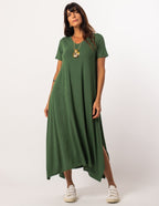 Vestido Aretha Verde Militar