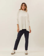 Blusa Gola Boba Oversized Off White