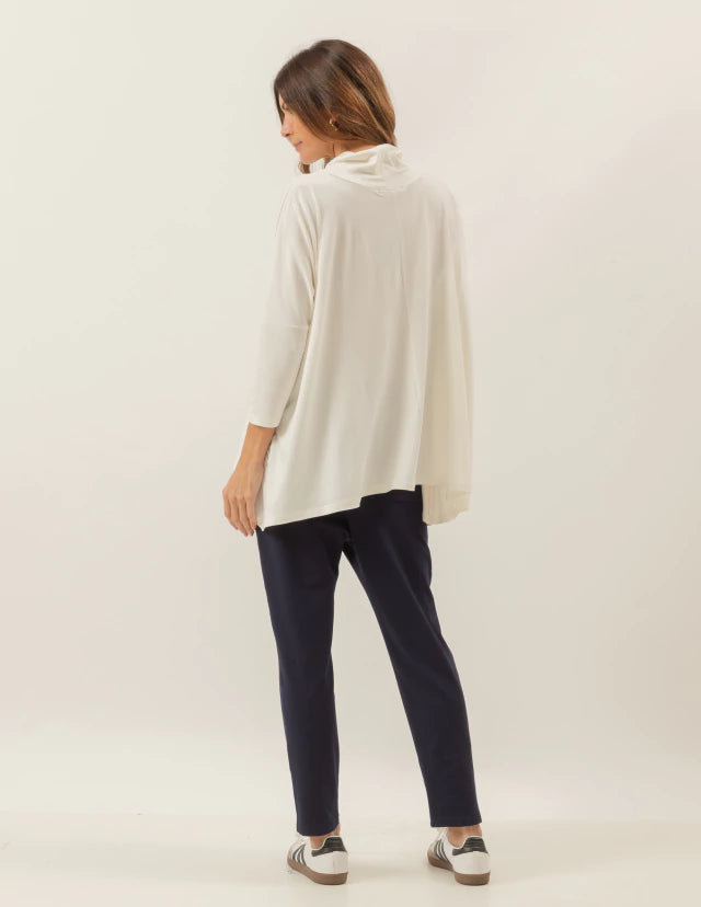 Blusa Gola Boba Oversized Off White