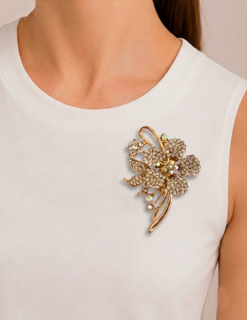 Broche Flor Dourado