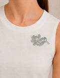 Broche Margarida Prata