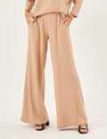 Calça Pantalona Panama Bege