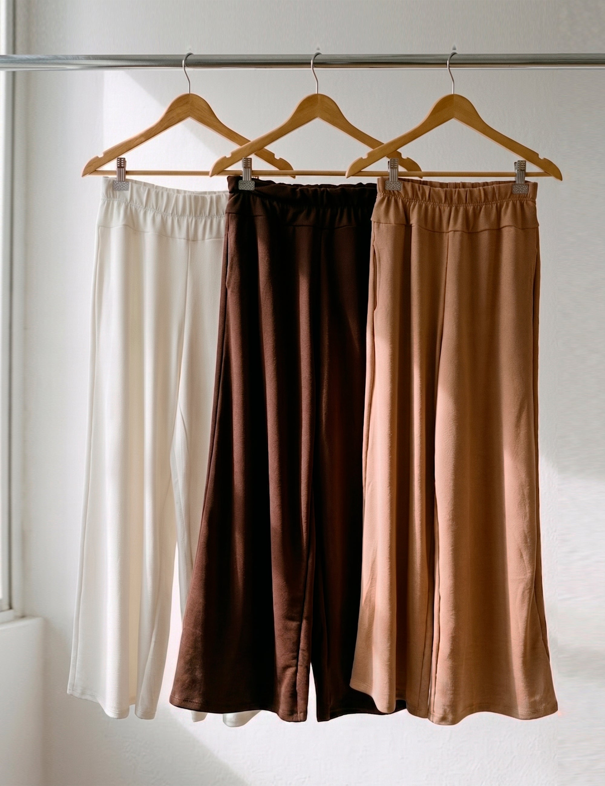 Kit Calça Panamá: Off White, Bege e Marrom