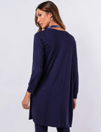 CARDIGAN CURTO MARINHO