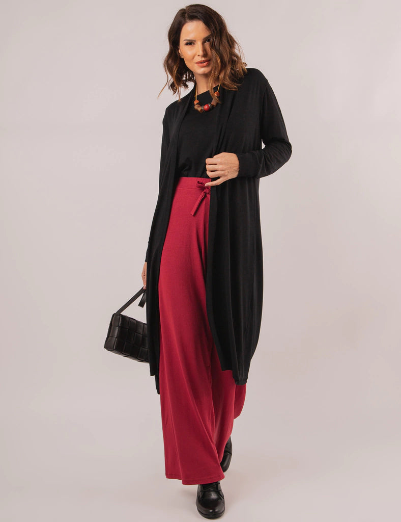 CARDIGAN LONGO PRETO