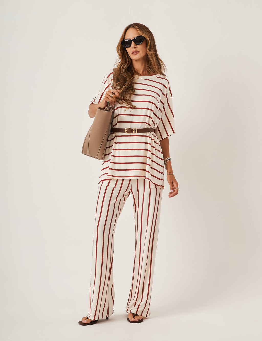 Conjunto Elisa Listras Vermelho