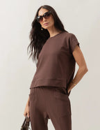 Kit Blusa Mullet Eleonora: Off White, Marrom e Malbec Único