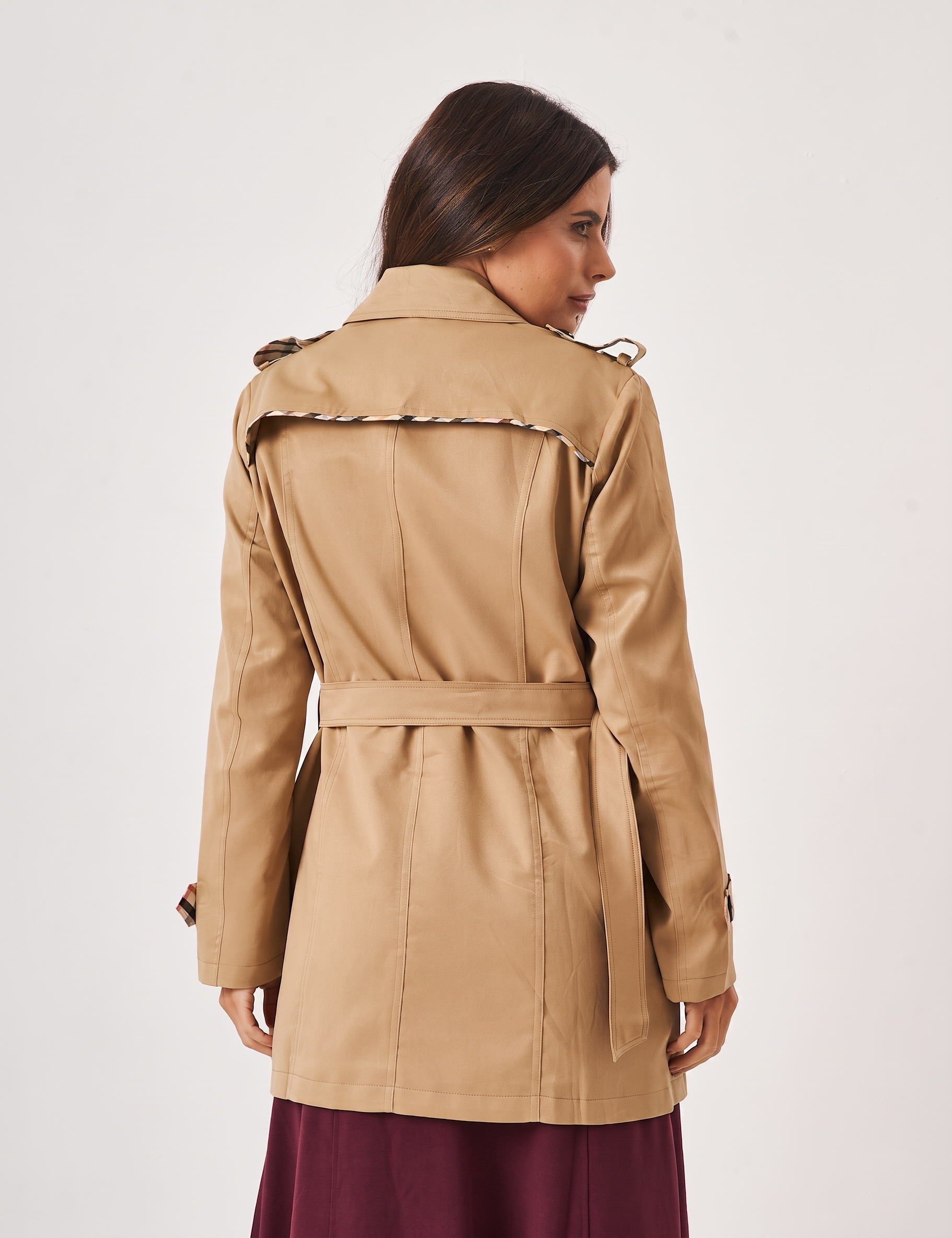 Jaqueta Trench Coat Creme
