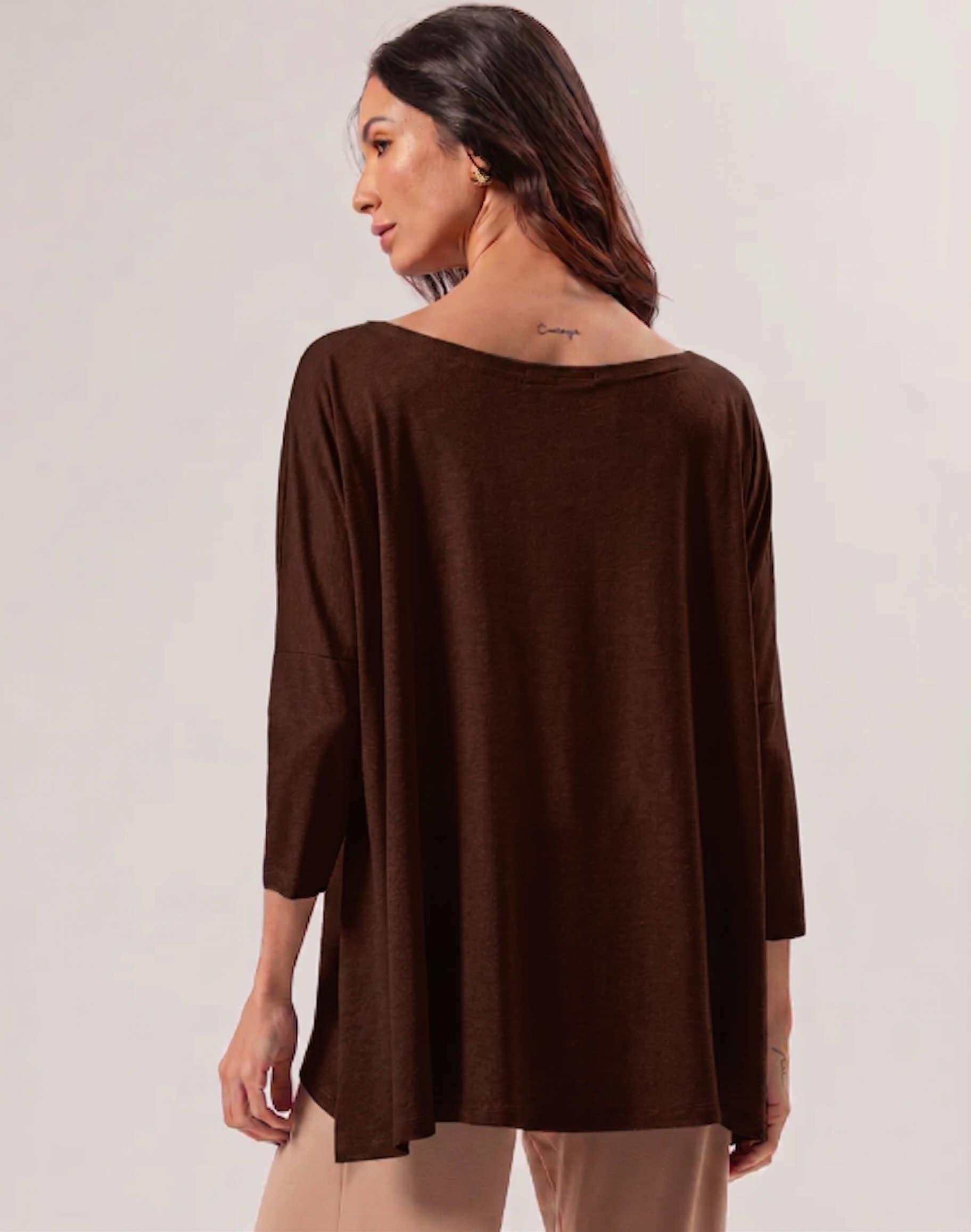 Blusa Gola Careca Marrom