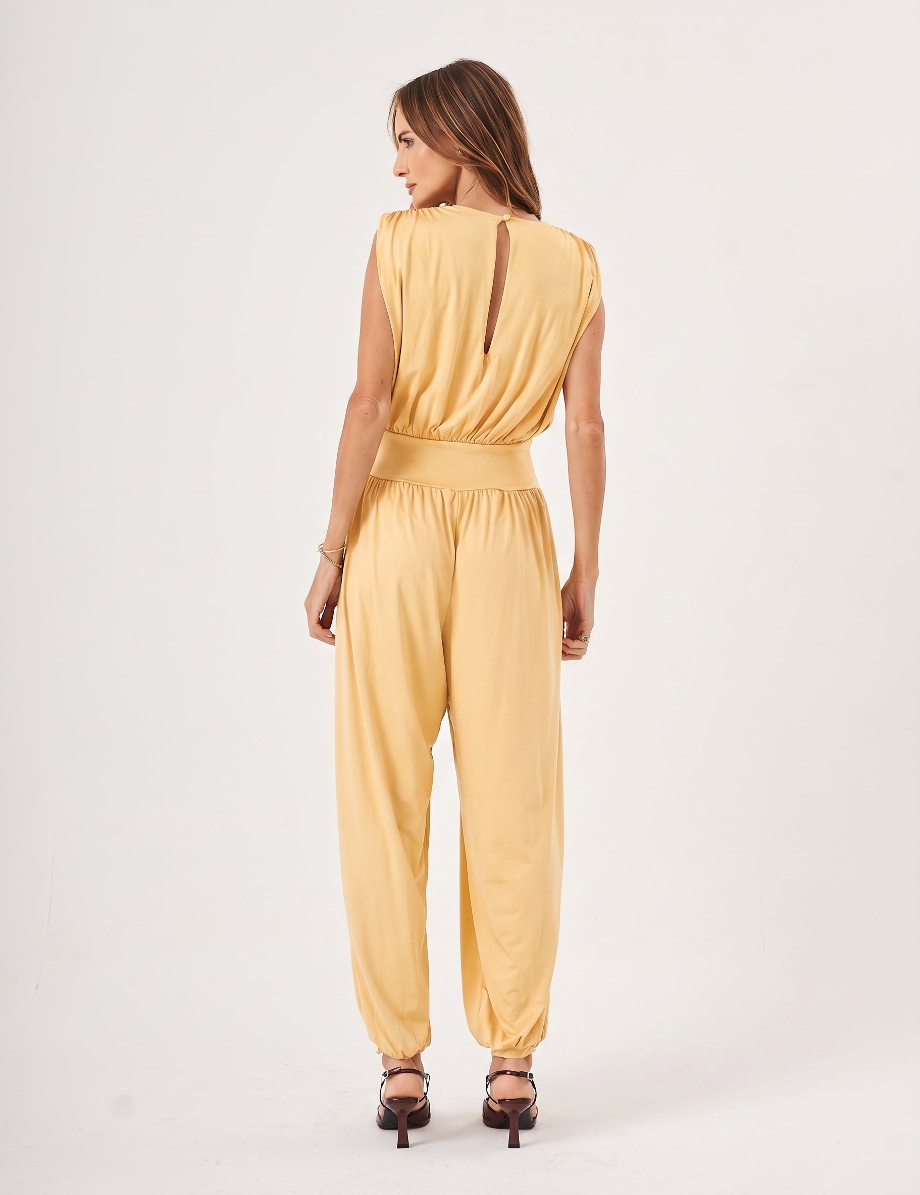 Macacão Amarah Amarelo Manteiga