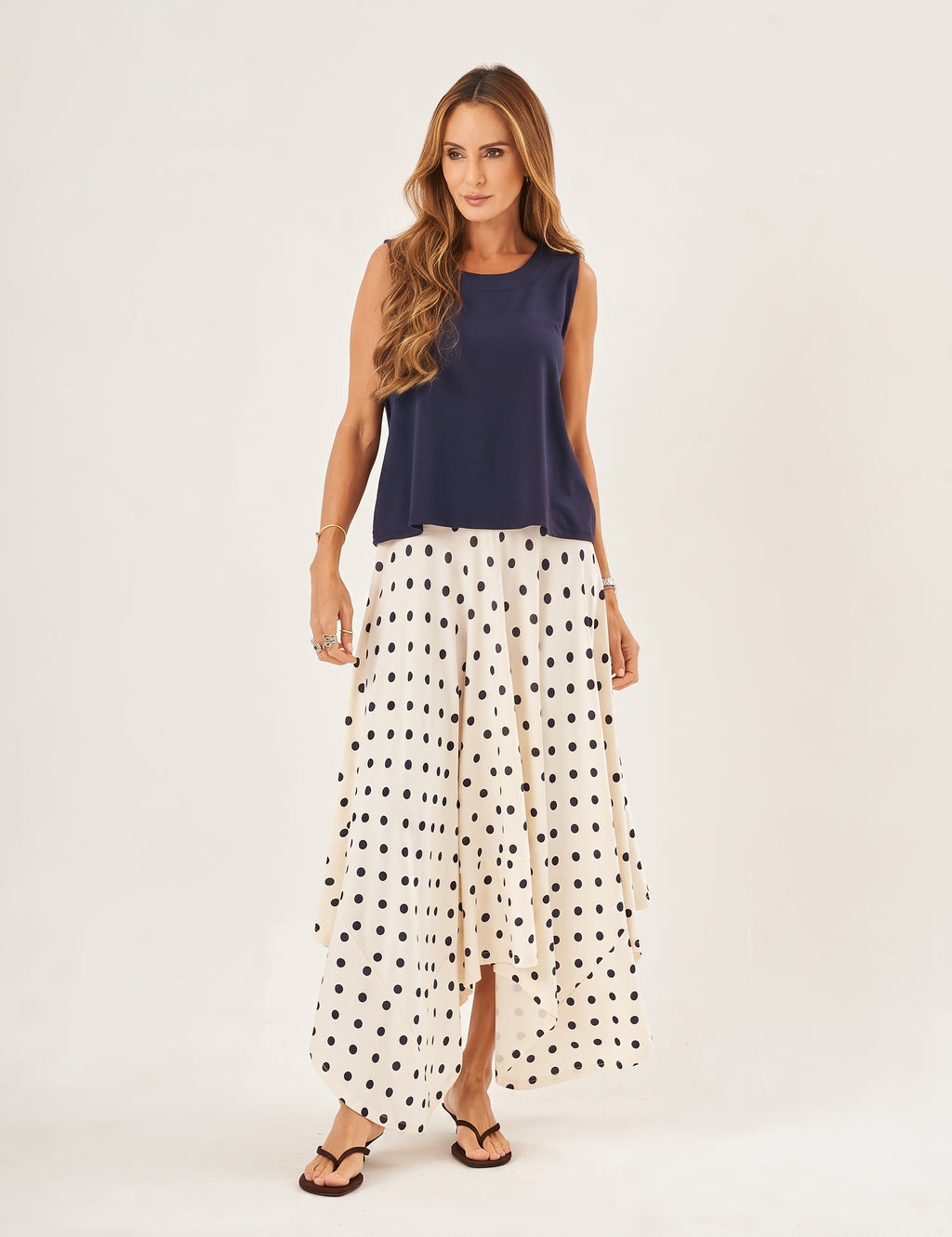 Conjunto Blusa Ayla Marinho e Saia Eloá Poá Marinho