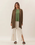 Cardigan Curto Marrom