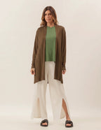 Cardigan Curto Marrom
