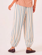 Calça Aladin Listras Azul Bebê