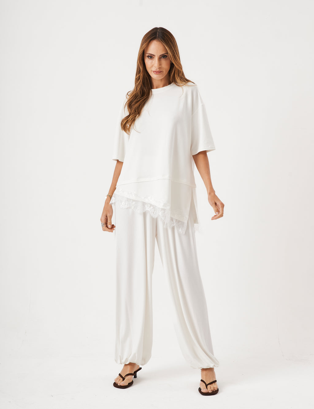 Conjunto Blusa Chiara Off White e Calça Aladin Off White