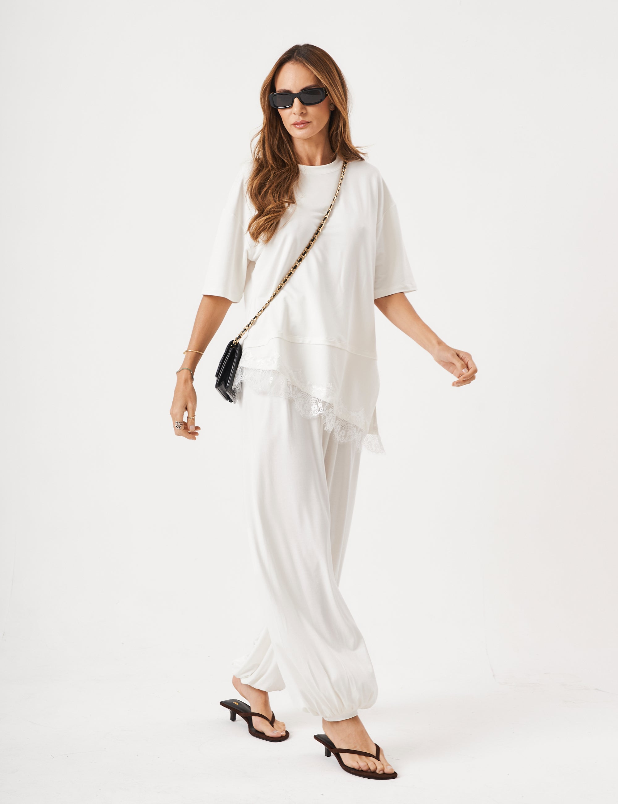 Conjunto Blusa Chiara Off White e Calça Aladin Off White