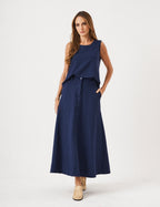 Conjunto Ayla Azul Marinho