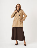 Jaqueta Trench Coat Bege