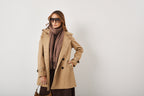 Conjunto Ayla Marrom Com Trench Coat Bege