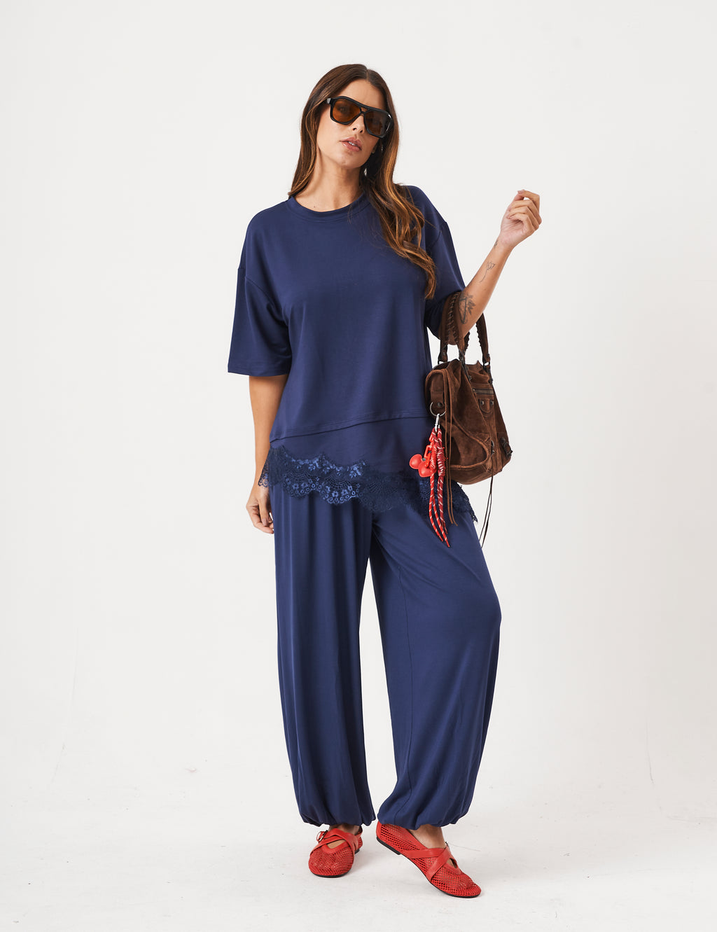 Conjunto Blusa Chiara Azul e Calça Aladin Azul